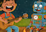 create funny vintage cartoon illustration