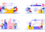 design modern flat vector illustrations for website, app, animation, branding
