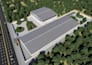 steel structure warehouse 3d modeling exterior rendering