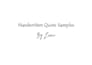 write beautiful handwritten quotes for you