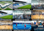 design 3d modern sports complex layout, floor plan and site plan