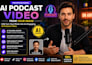 create a professional ai podcast video using your image