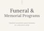 design an elegant funeral program, obituary booklet or memorial keepsake