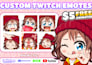 draw custom chibi emotes for twitch, discord, kick, youtube