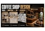 design cafe, coffee shop interior,create realistic 3d
