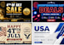 design 4th of july, independence day social media posts, banners, ads