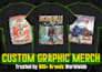 do custom graphic t shirt design for your clothing brand