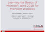 do microsoft word formatting and powerpoint presentation