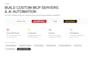 build a custom ai agent automation, or mcp server for your workflow