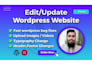 edit, update, fix wordpress website quickly