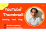 design  viral youtube thumbnail for vlogs gaming tech channel with high crt