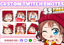 draw custom chibi emotes for twitch, discord, kick, youtube