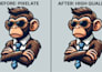 manually vector trace, redraw artwork and image to vector