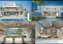house interior, exterior  3d rendering