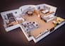 do isometric 3d floor plan, interior and exterior design