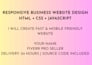 build responsive business website in HTML CSS js