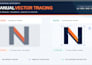 manually vector trace, redraw, recreate, convert logo to vector