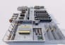 design modern data center, server facility, or technology campus with 3d render