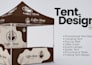 design custom tent, table cover, feather flag