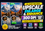 upscale and enhance ai artwork to print ready 300 dpi high resolution