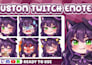 draw cute chibi twitch emotes, sub badges and discord emojis