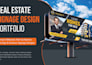 design modern real estate billboard, roll up banner and signage