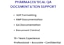 provide pharmaceutical QA documentation, sop formatting and gmp support