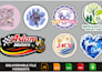 create print ready die cut sticker and badge vector design