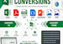 do expert data entry, copy paste, and pdf to excel conversion