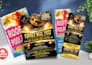 design flyer, poster matching ticket, even ticket, boarding pass