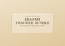 design an islamic ibadah tracker bundle salah quran dhikr printable