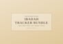 design an islamic ibadah tracker bundle salah quran dhikr printable