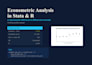 do econometric analysis in stata or r