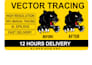manually vector trace, redraw and convert logo to ai, eps, svg