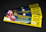 design raffle ticket, event ticket, movie ticket, boarding pass with faster