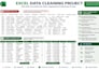 clean, format, merge, split excel data and pivot tables