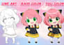 draw custom anime chibi character art for pfp, sticker, fanart, vtuber