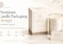 design luxury candle box packaging and candle labels