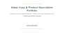 write high converting sales copy and SEO product descriptions