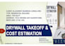 do drywall takeoff, cost estimate using planswift