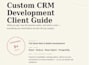 build a custom CRM software for your business