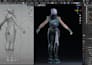 model 3d game characters in t pose and a pose