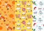 create cute cartoon seamless pattern design for fabric and print