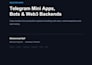 build a telegram mini app or bot with wallet integration