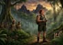 create ai fantasy character, landscape illustration digital art