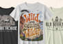 create vintage retro hand drawn t shirt design