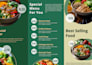 design a modern cafe or restaurant menu