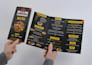 design a modern and professional restaurant menu card