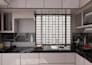 design modern kitchen with 3d render and layout plan