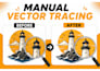 convert redraw trace replicate logo sketch image to vector
